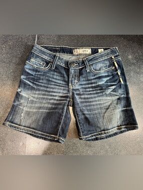 BKE Sabrina Women's Dark Blue Washed Denim Jean Shorts